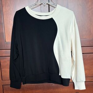 P.Cill Black and Cream scuba Women's sweatshirt